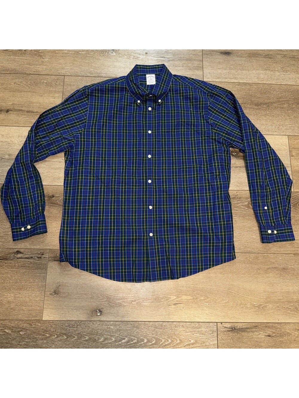 Men’s Brooks Brothers Button Up Dress Shirt Size Xl Regent Plaid